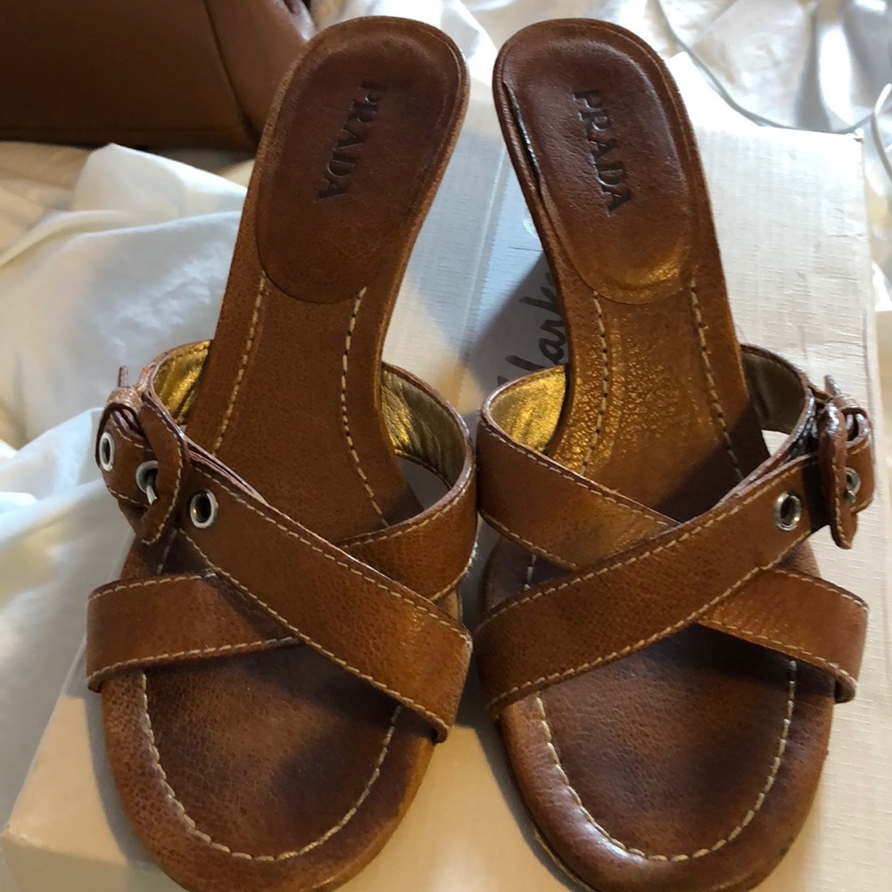 Prada wedge sandal, 38